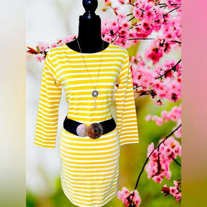 Yellow striped dress